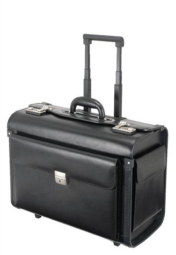 Alassio SILVANA Trolley Pilot Case Black - 92301 alternative image 1