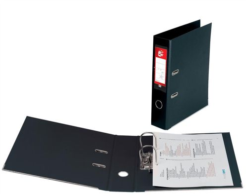 Value Lever Arch File Polypropylene A4 70mm Spine Width Black (Pack 10) - 21345DENTX10
