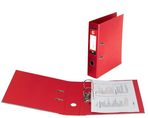 Value Lever Arch File Polypropylene A4 70mm Spine Width Red (Pack 10) - 21348DENTX10