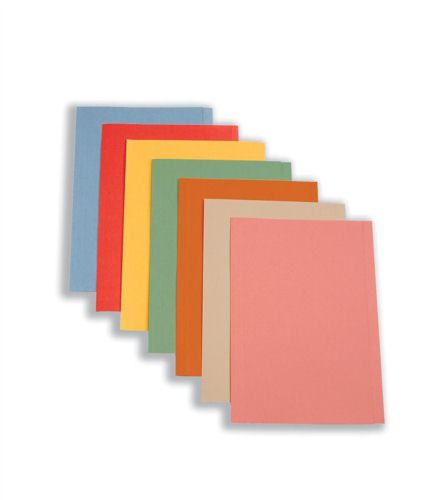 Value Square Cut Folder Manilla Foolscap 180GSM Blue (Pack 100) - 44113PLAIN