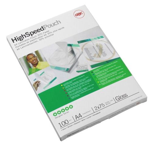 GBC Pouch 125 micron High Speed A4 [Pack of 100] alternative image 1