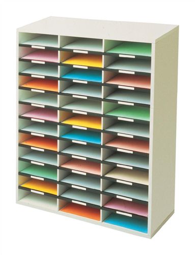 Literature Sorter A4 36 Compartment Dove Grey alternative image 1