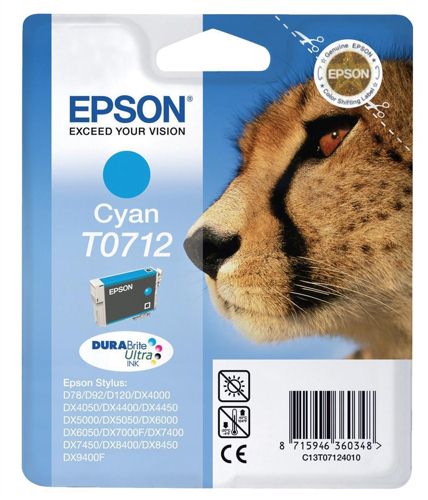 Epson T071240 Cyan Ink Cartridge alternative image 1