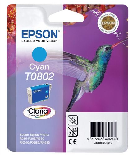 Epson T080240 Cyan Cartridge alternative image 1