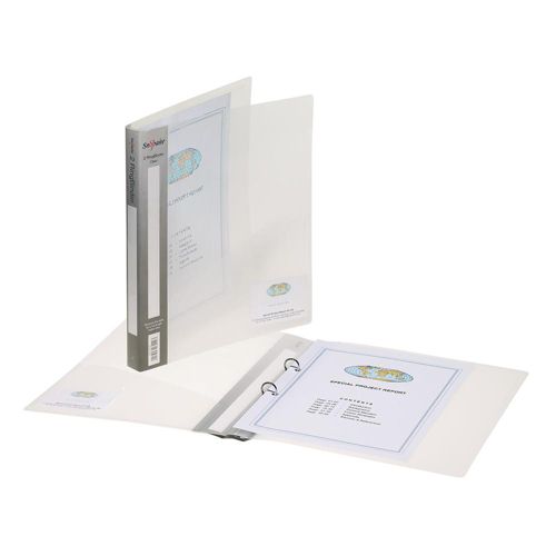 Snopake A5 2-Ring Binder 15mm Clear [Pack of 10] alternative image 1