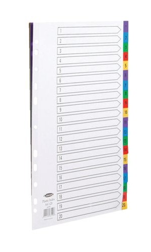 Concord Index A4 1-20 Multicolour alternative image 1