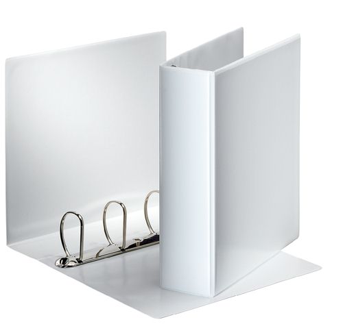 Esselte Presentation 4 D-Ring Binder 60mm A4 White alternative image 1