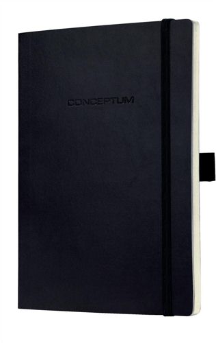 Sigel Notebook Lined 135x210mm Black alternative image 1