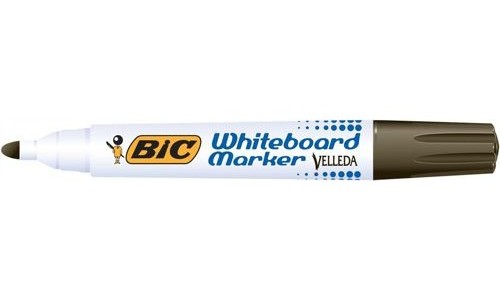 Bic Drywipe Marker Bullet Tip Black [Pack of 12] alternative image 1