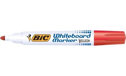 Bic Drywipe Marker Bullet Tip Red [Pack of 12] alternative image 1