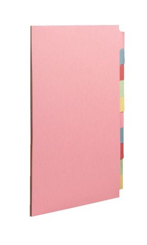 Concord Index A4 Unpunched 10 Part Assorted [Pack of 10] alternative image 1