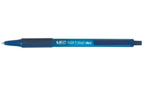 Bic Softfeel Retractable Ball Pen Blue [Pack of 12] alternative image 1