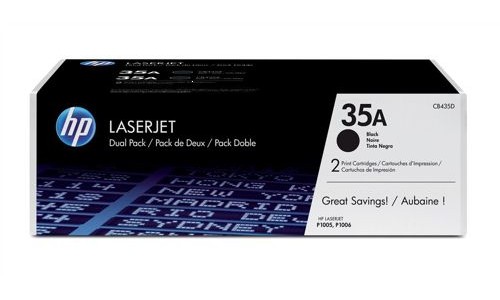 HP CB435AD Black Toner Twin Pack alternative image 1