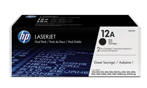 HP Q2612AD Black Toner Dual Pack alternative image 1