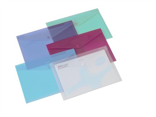 Rexel Carry Folder A4 Translucent Assorted [Pack of 6] alternative image 1