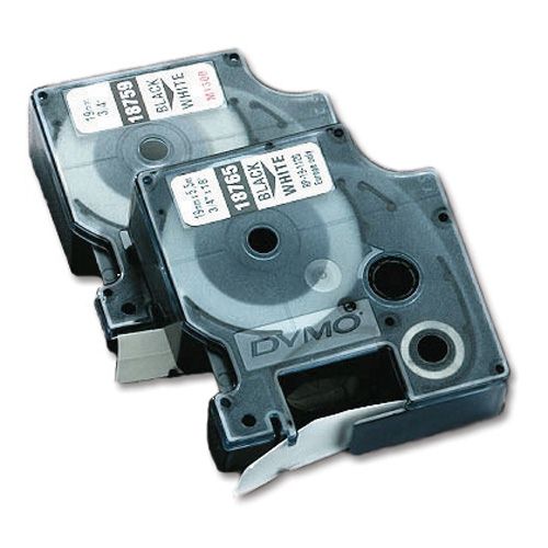 Dymo Tape Polyester White 12mm alternative image 1