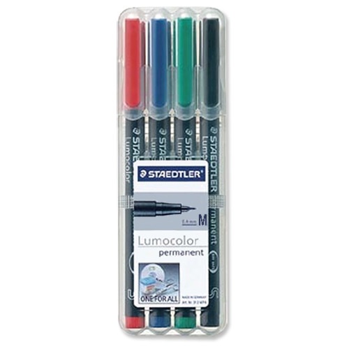 Staedtler Lumocolor Medium Permanent Assorted [Pack of 4] alternative image 1