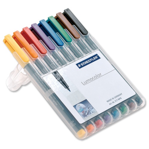 Staedtler Lumocolor Fine Permanent Assorted [Pack of 8] alternative image 1