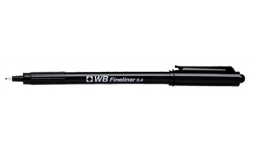 Fineliner Pens 0.4mm Black [Pack of 10] alternative image 1