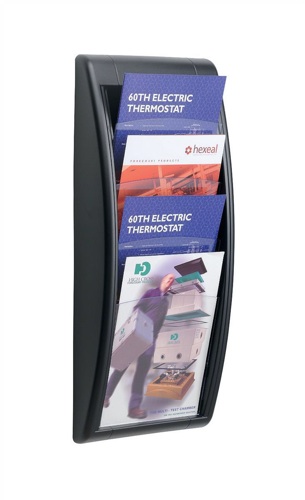 FastPaper Quick Fit Wall Display 4 x A4 Black alternative image 1