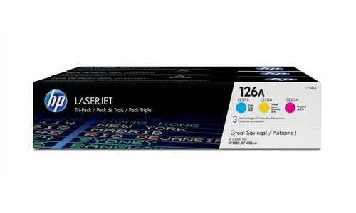 HP CF341A Rainbow Pack of Three Colour Toners alternative image 1