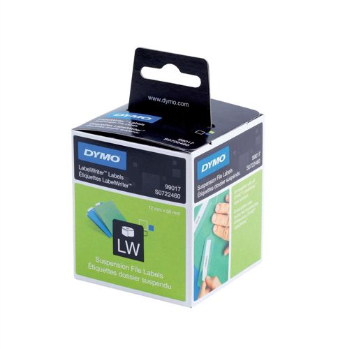 Dymo Suspension File Labels 12x50mm Permanent [Pack of 220] alternative image 1