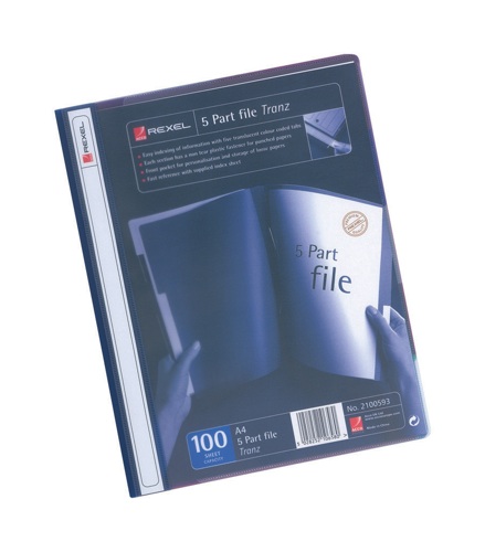 Rexel 5-Part File Polypropylene Translucent alternative image 1