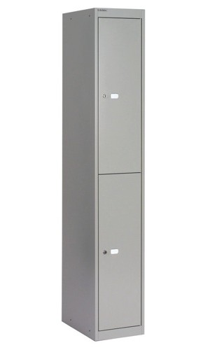 Bisley 2 Door Locker 457mm Goose Grey alternative image 1