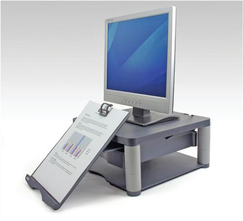 Fellowes Premium Monitor Riser Plus Graphite alternative image 1