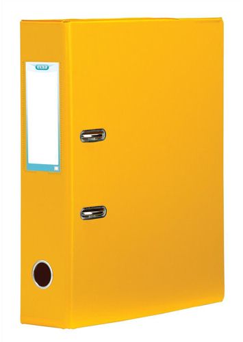 Elba Lever Arch File Plastic A4 70mm Yellow alternative image 1