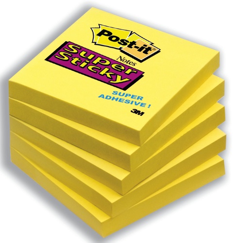 Post-it Super Sticky Removable Notes 76x76mm Yellow [Pack of 12] alternative image 1