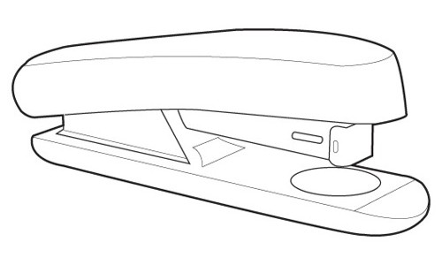 Half Strip Stapler Black alternative image 1