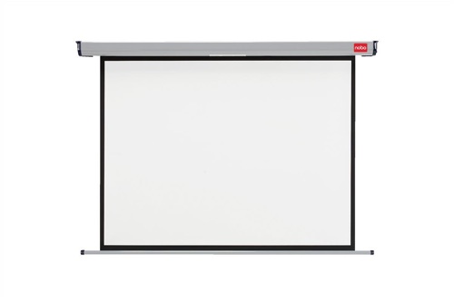 Nobo Wall Screen 2400x1813mm Grey and Blue alternative image 1