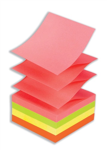 Post-It Z-Note Refills Neon Rainbow alternative image 1