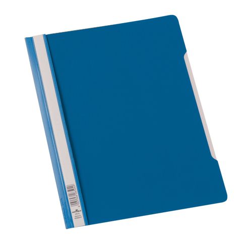 Durable Clear View Folder Plastic with Index Strip Extra Wide A4 Blue [Pack of 50] alternative image 1