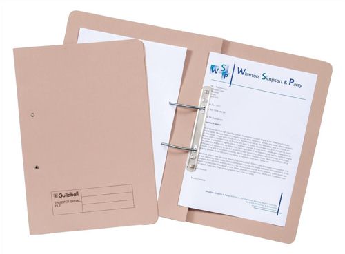 Guildhall Transfer Spring File Buff [Pack of 50] alternative image 1