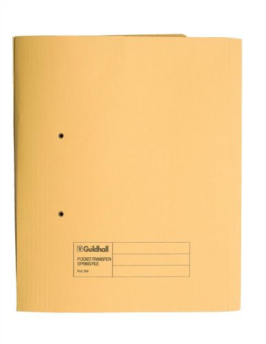 Guildhall Transfer Spring File Yellow [Pack of 50] alternative image 1