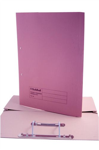 Guildhall Transfer Spring Pocket File Pink [Pack of 25] alternative image 1