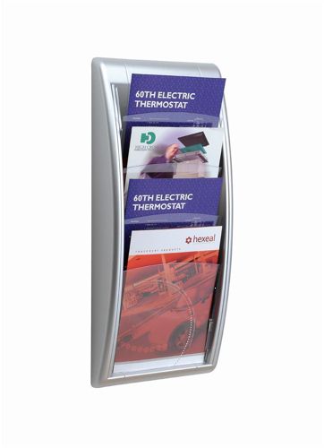 FastPaper Quick Fit Wall Display 4 x A4 Silver alternative image 1