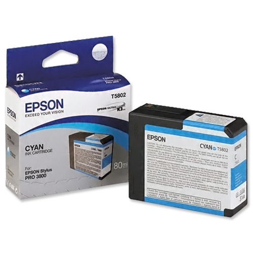 Epson T580200 Cyan Ink (80ml) alternative image 1