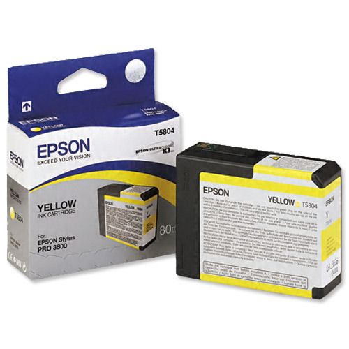 Epson T580400 Yellow Ink (80ml) alternative image 1
