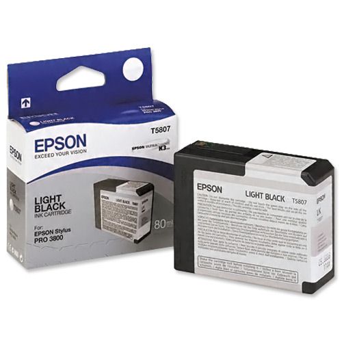 Epson T580700 Light Black Ink (80ml) alternative image 1
