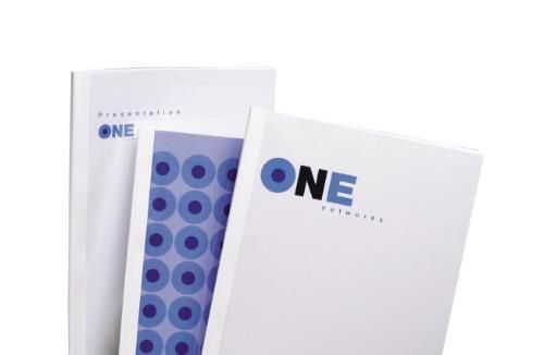 GBC 6mm 200g Thermal Covers Gloss Clear and White [Pack of 100] alternative image 1