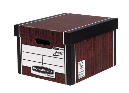 Fellowes Premium Storage Boxes Woodgrain [Pack of 10] alternative image 1