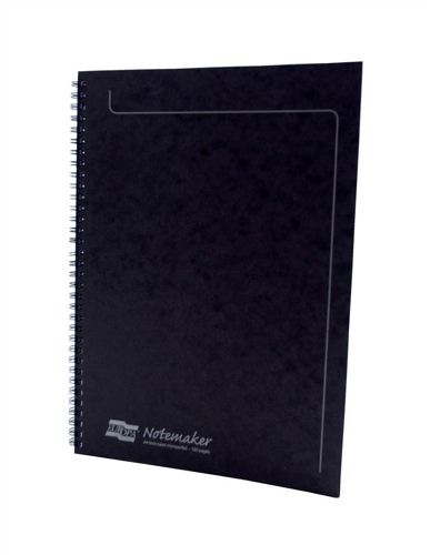 Europa A4 Sidebound Notemaker Black [Pack of 10] alternative image 1