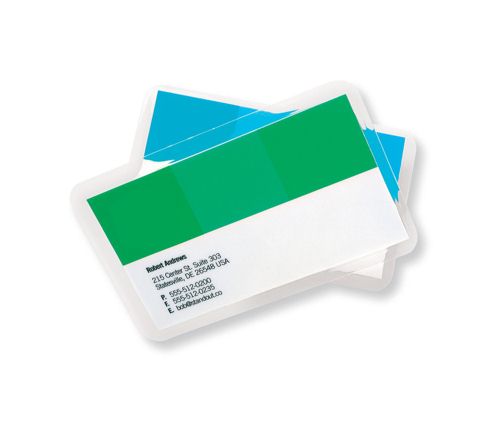 GBC 3743157 Card Laminating Pouches 60x90mm 2x125 Micron Gloss [Pack of 100] alternative image 1