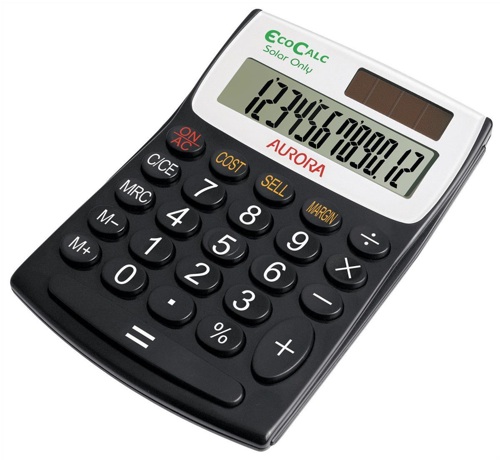 Aurora EcoCalc EC404 Semi-Desktop Calculator 12 Digit alternative image 1