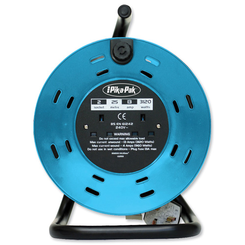 CED 25m 2-Gang Heavy Duty Extension Reel 13amp alternative image 1