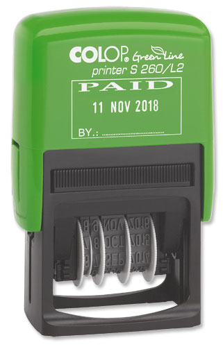 Colop S260/L2 Green Line Dater Paid alternative image 1