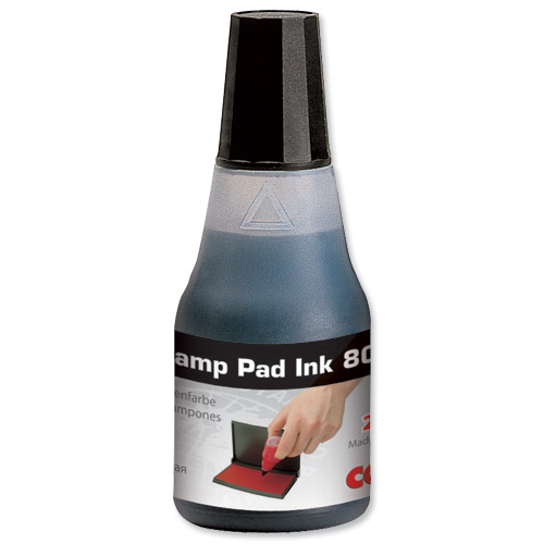 Colop 801 Stamp Pad Ink 25ml Black alternative image 1